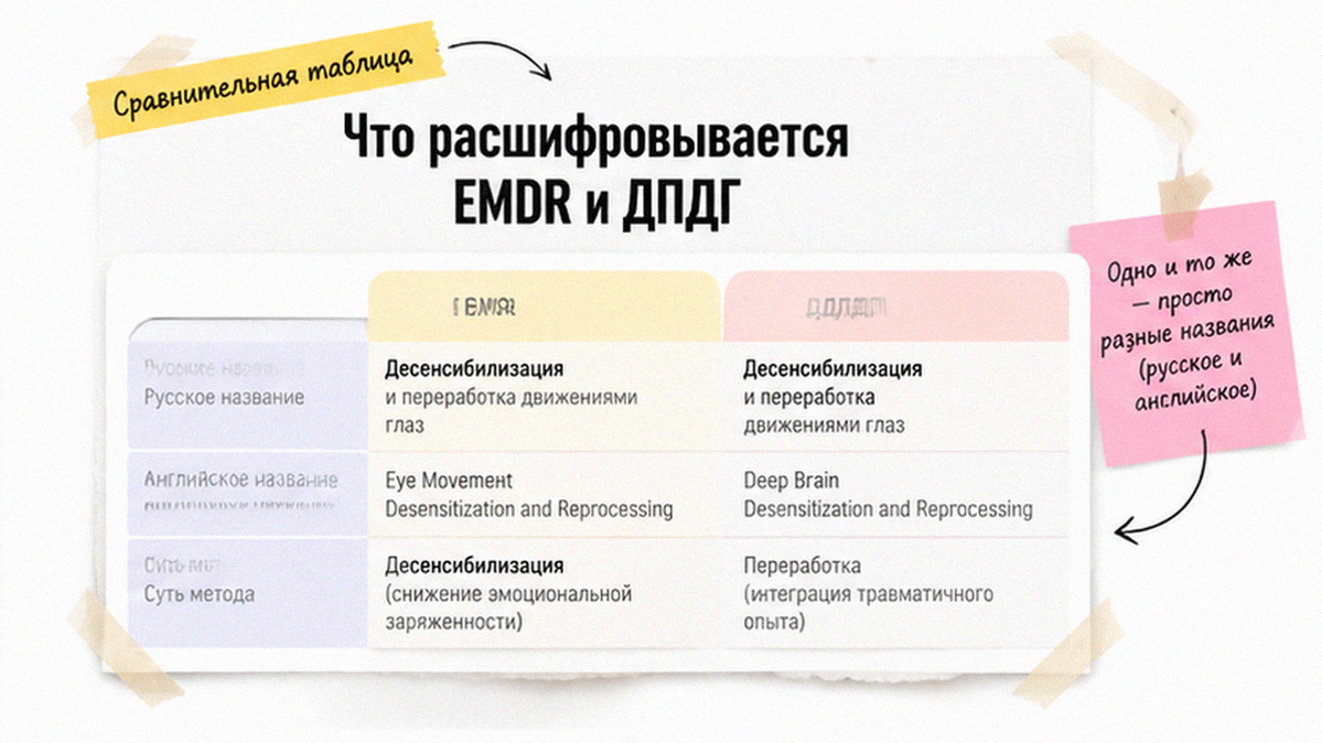 Иллюстрация: Что расшифровывается EMDR и ДПДГ