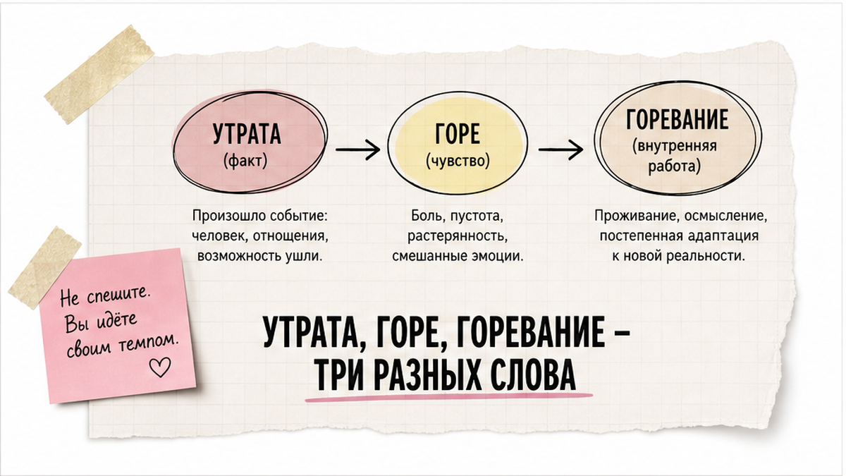 Стадии горевания: ориентир без давления пройти по порядку