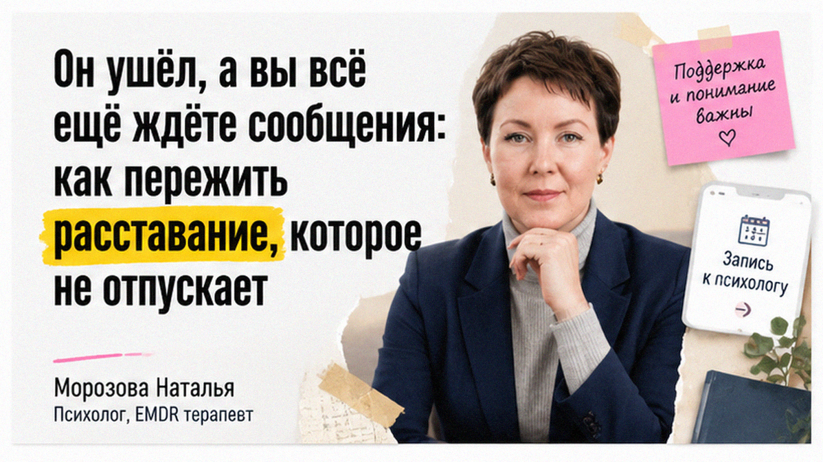 Иллюстрация к статье: Расставание: почему мозг продолжает ждать и как это прекратить