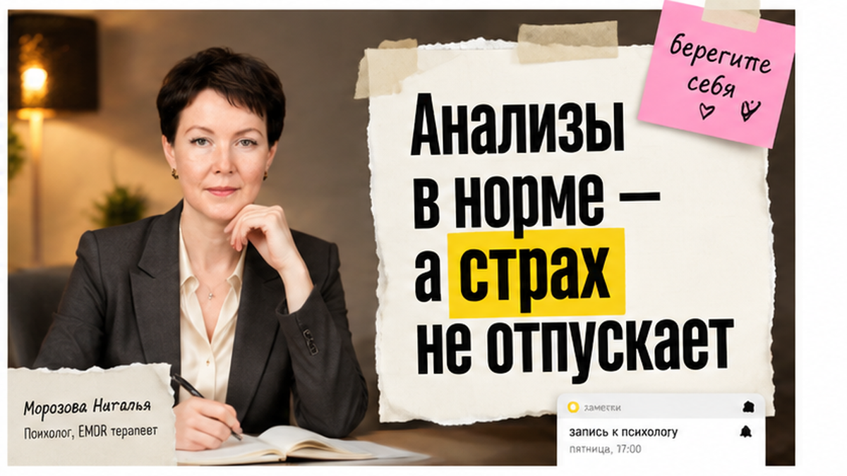 Иллюстрация к статье: Ипохондрия: чек-лист признаков и когда идти к психологу