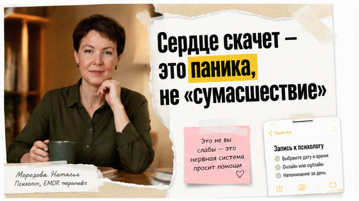 Иллюстрация к статье: Паническая атака: что происходит с телом и когда нужен психолог