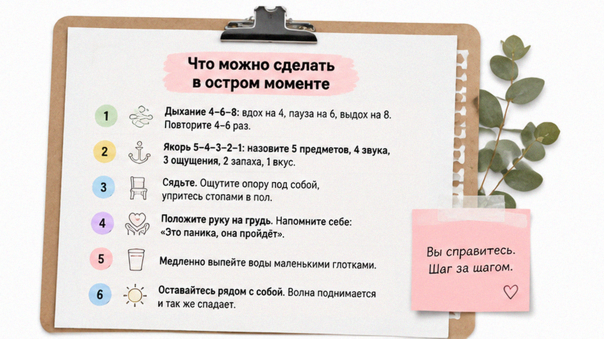Иллюстрация: Что можно сделать в остром моменте