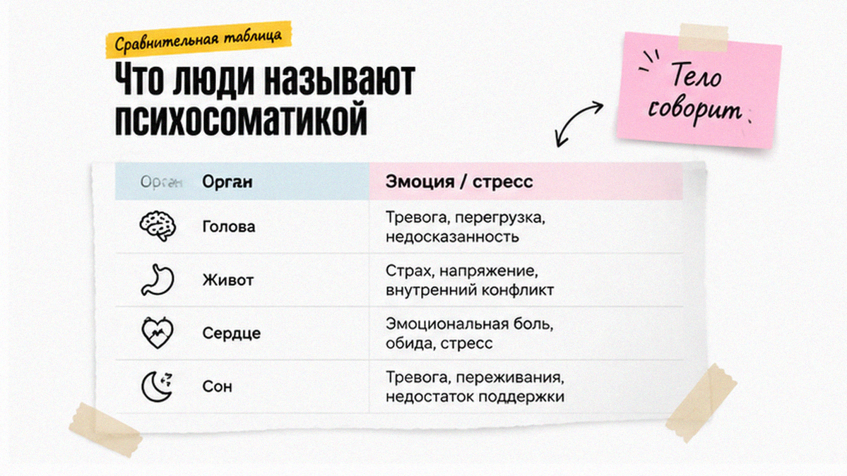 Иллюстрация: Что люди называют психосоматикой