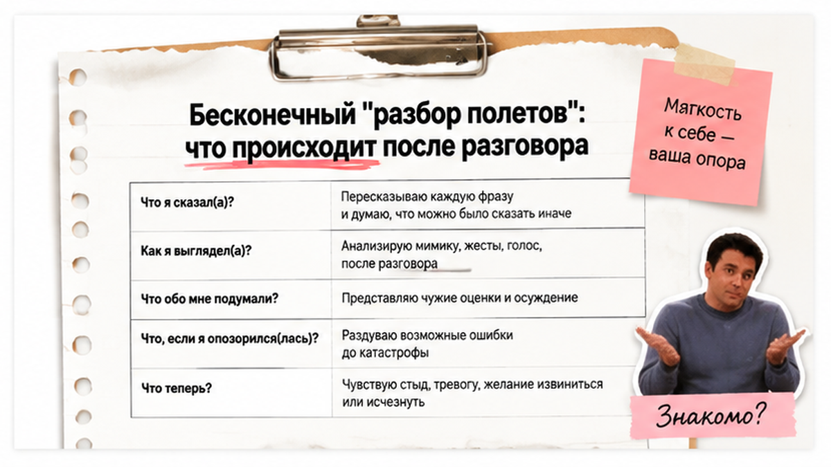 Чеклист руминации после социального контакта при социофобии