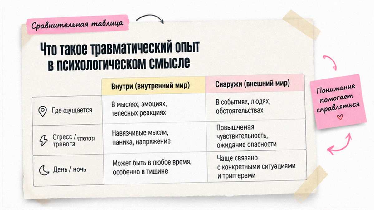 Иллюстрация: Что такое травматический опыт в психологическом смысле