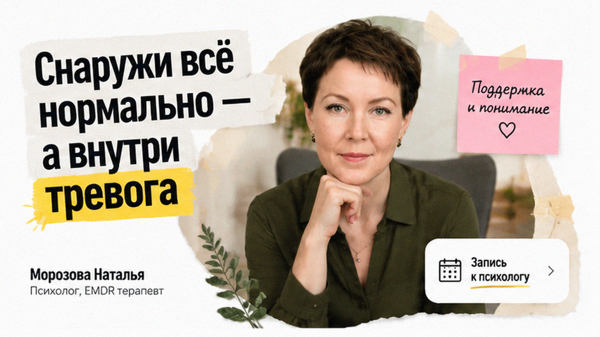 Иллюстрация к статье: Тревога, когда снаружи всё нормально: почему так бывает и что может помочь
